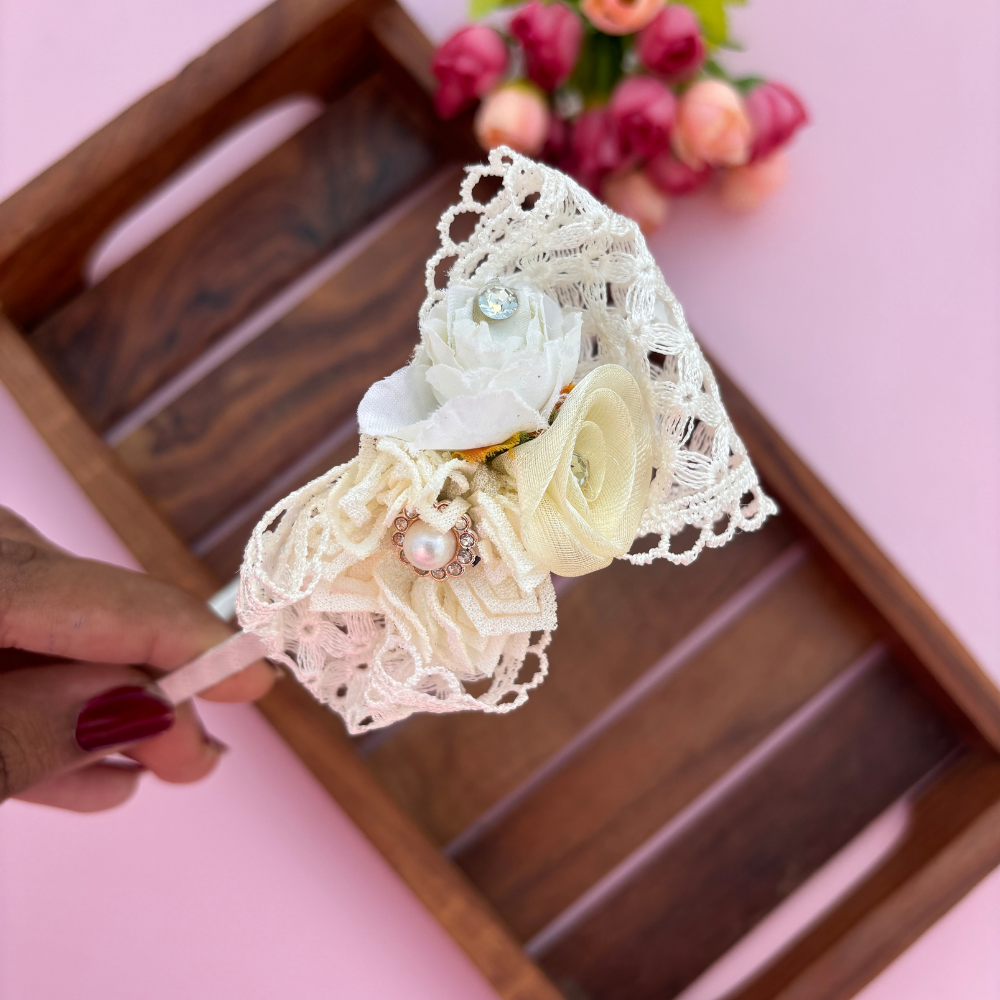 Bow Double Rose Headband