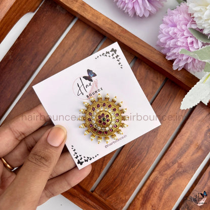 Heritage Ruby Temple Jada Pin