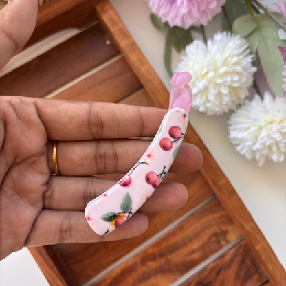 Fruits Printed Banana Clip - Medium