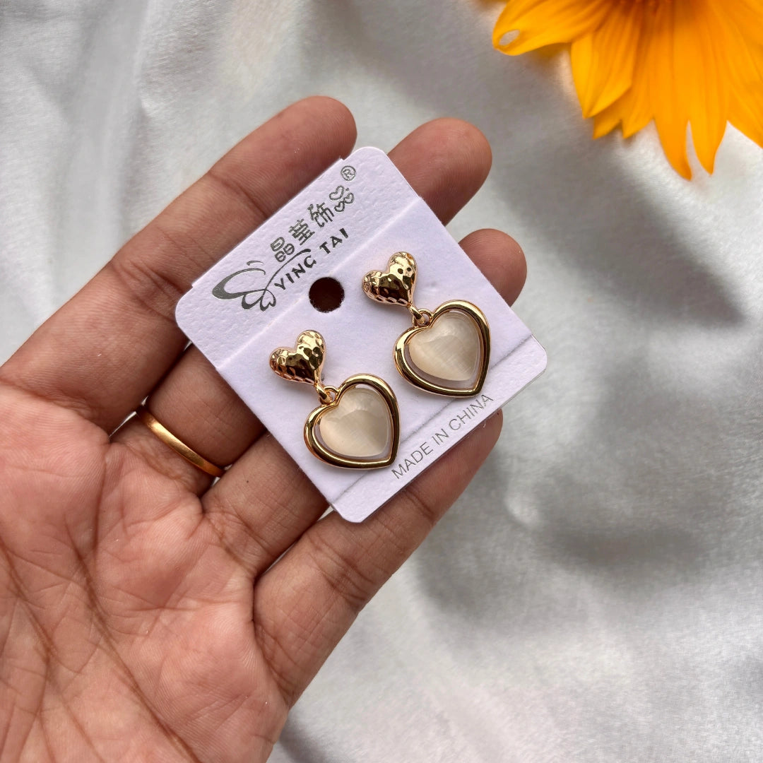 Opal Charm Drop Earrings