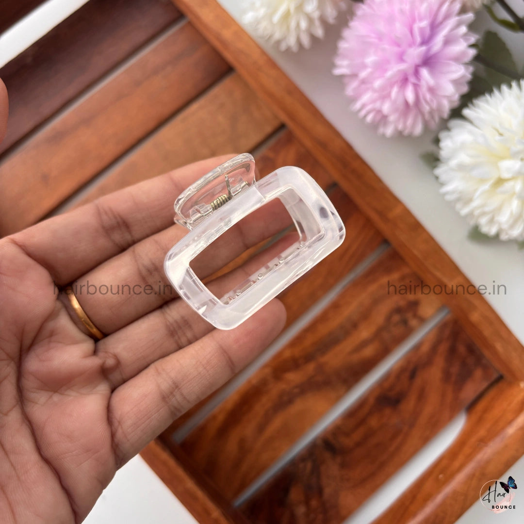 Marble Finish Square Hair Claw - Medium