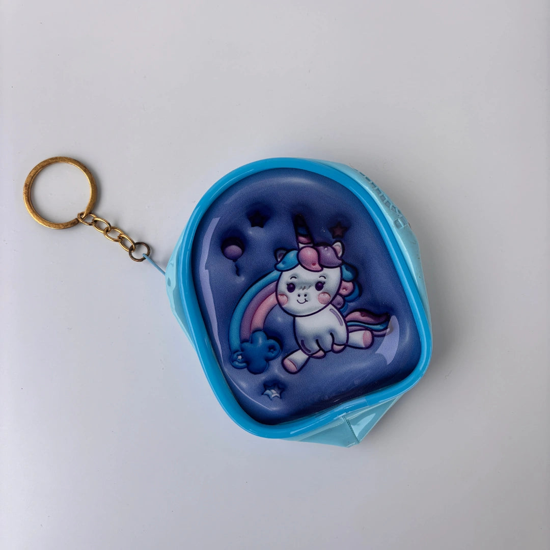 Cute Cartoon Mini Coin Pouch with Keychain