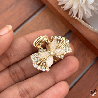 Crystal Petal Mini Hair Claw Clips – Pack of 6