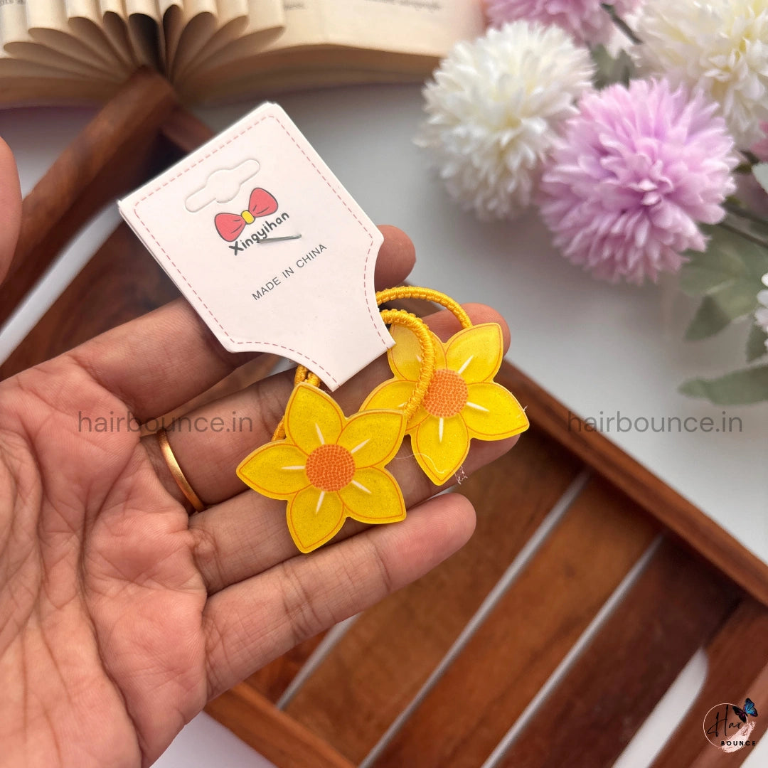 Cute Flower Rubber Bands
