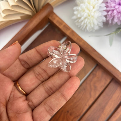 Mini Glassy Flower Hair Claw