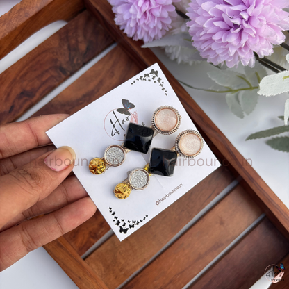 Midnight Elegance Hair Clip Set