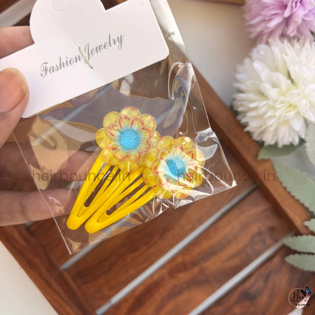 Pastel Daisy Kids Hair Clips