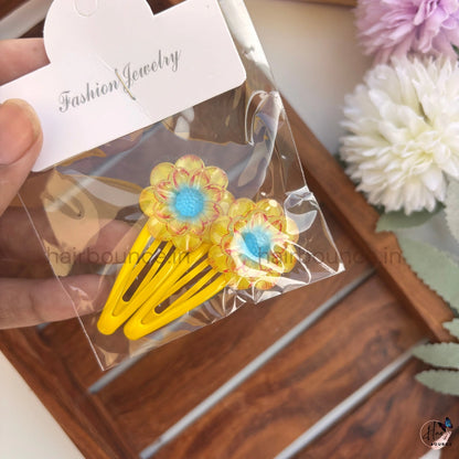 Pastel Daisy Kids Hair Clips