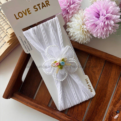 Pearl Blossom Newborn Baby Headband