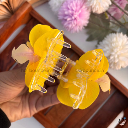 Velvet Orchid Bloom Hair Claw - Medium