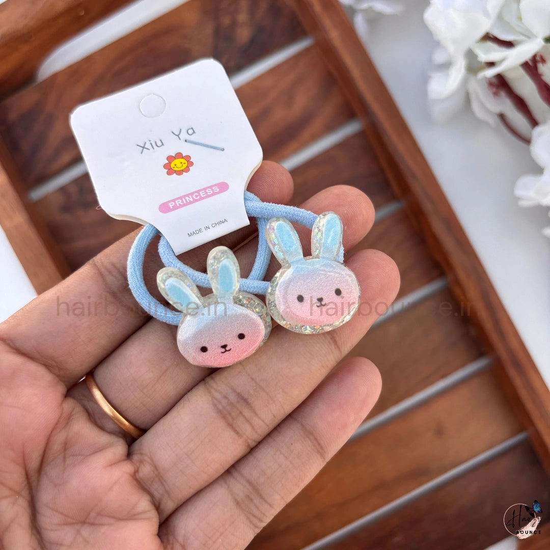 Sparkle Charm Ponytail Rubber Bands for Girls