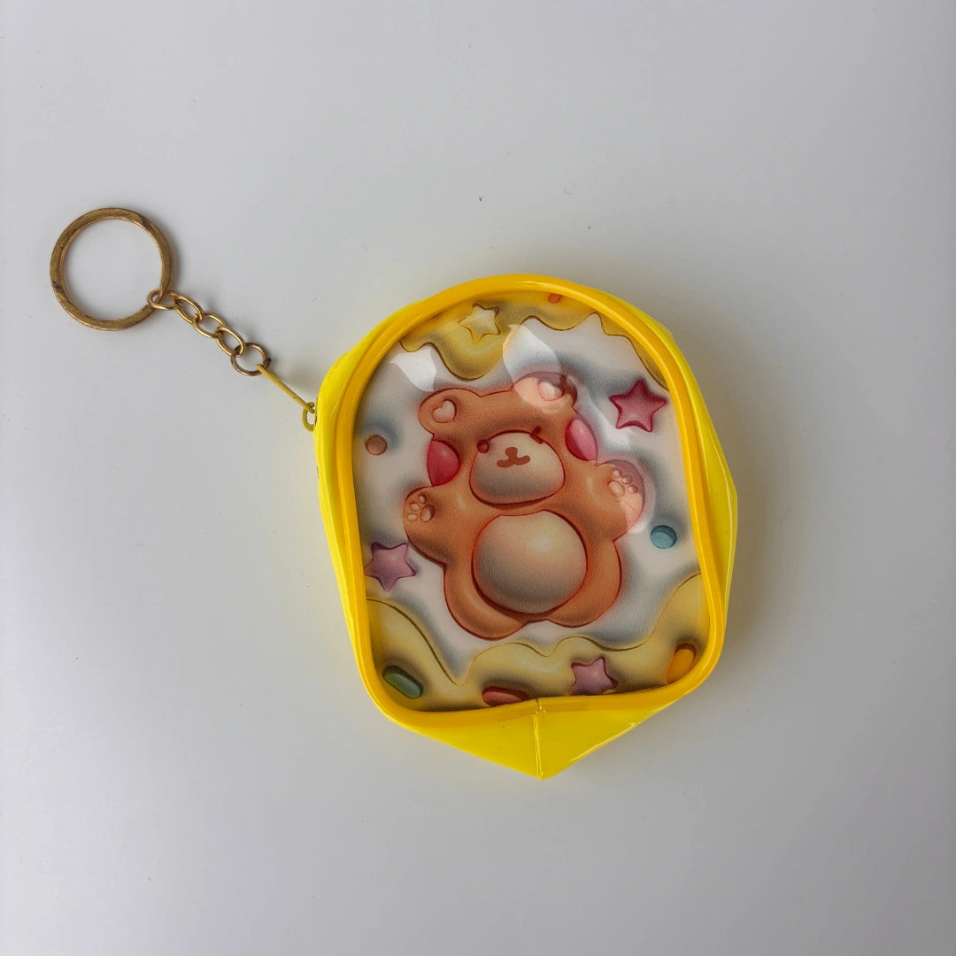 Cute Cartoon Mini Coin Pouch with Keychain