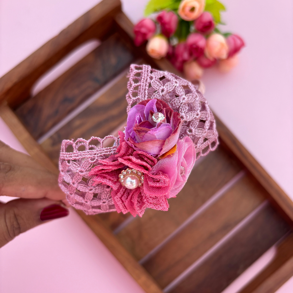 Bow Double Rose Headband