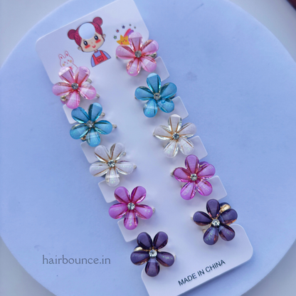 Colourful Flower Metal Hair Claw