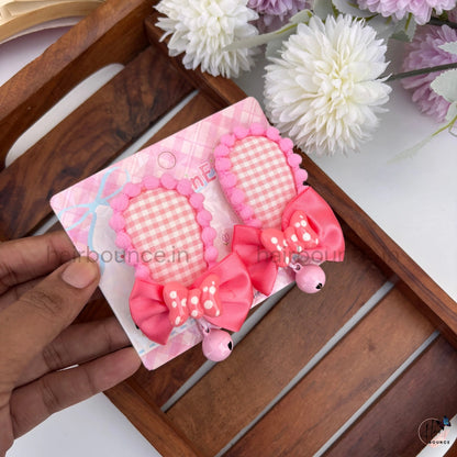 Bella Bunny Bell Snap Hair Clip Set – Pack of 2
