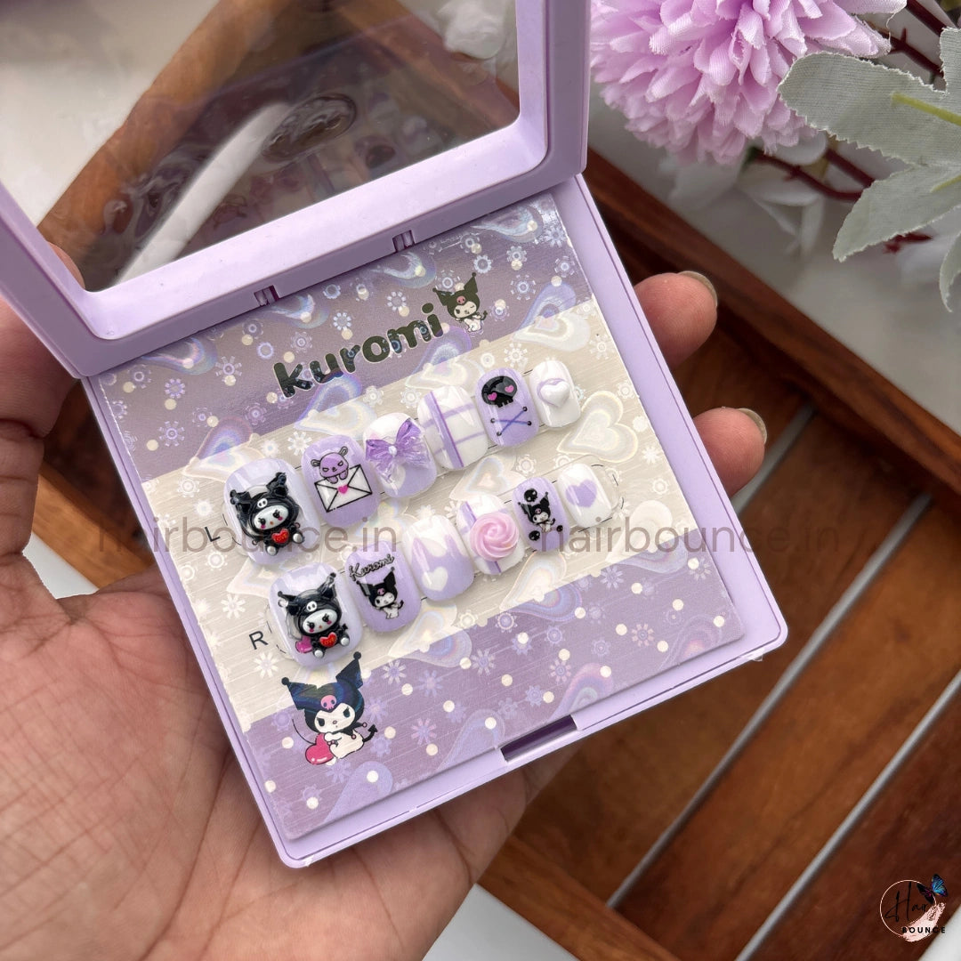 Kawaii Kids Press-On Nail Set – Reusable Fake Nails (6 Designs)