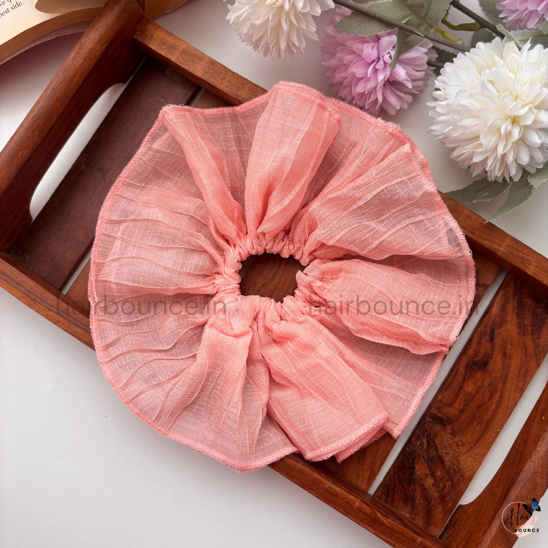 Sheer Petal Oversized Scrunchie