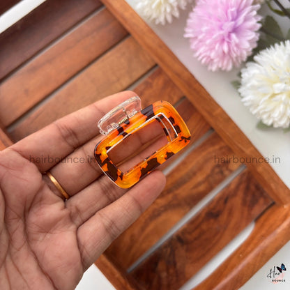 Marble Finish Square Hair Claw - Medium