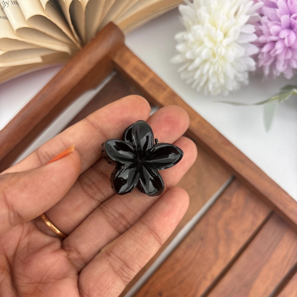 Mini Glassy Flower Hair Claw