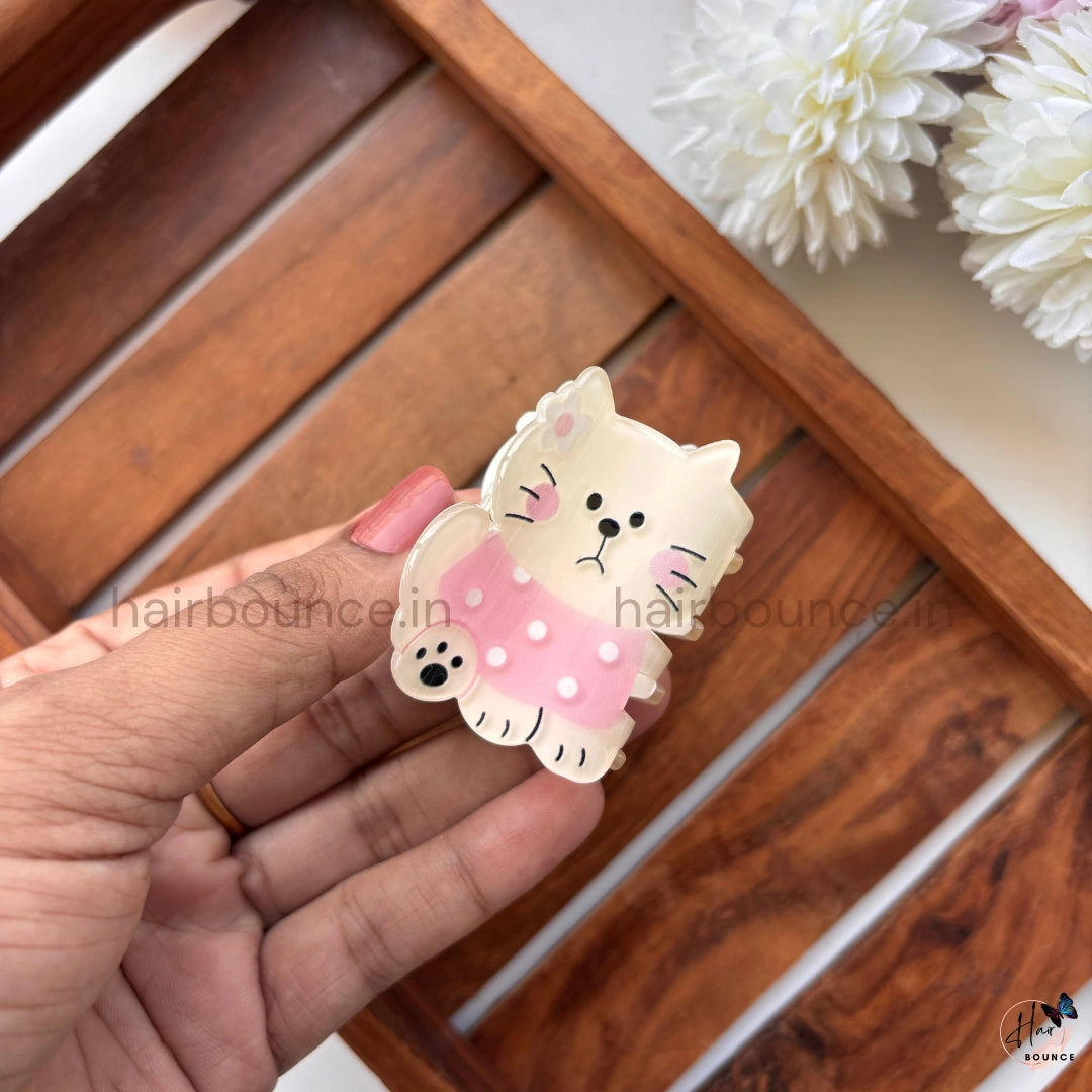 Cute Kitty Cartoon Hair Claw – Medium