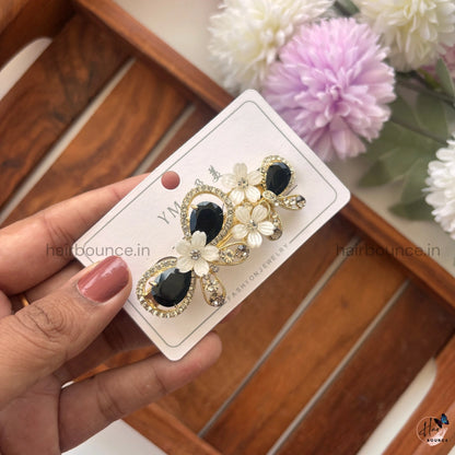 Blossom Bow Crystal Hair Clip