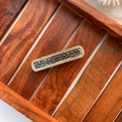 Antique Crystal Border Hair Clip