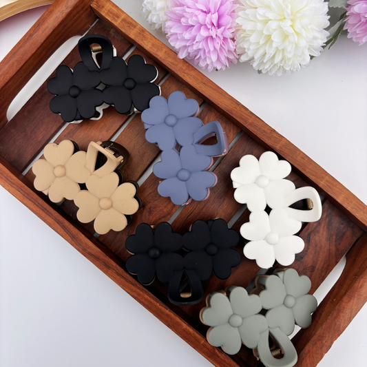 Dual Colour Blossom Hair Claw - Large