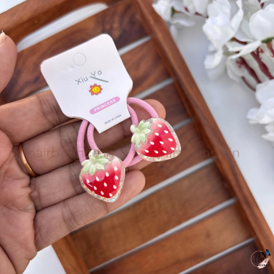 Sparkle Charm Ponytail Rubber Bands for Girls