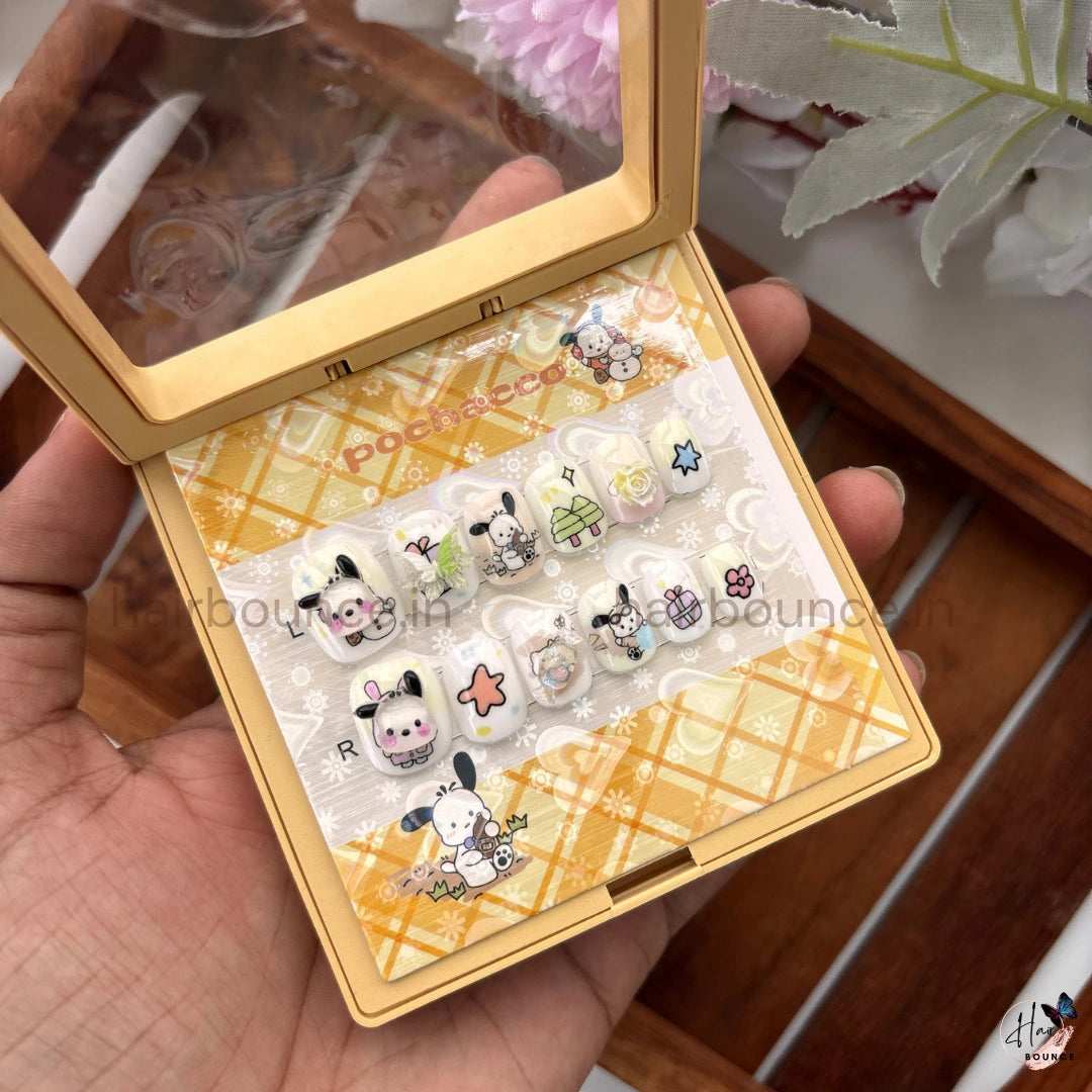Kawaii Kids Press-On Nail Set – Reusable Fake Nails (6 Designs)