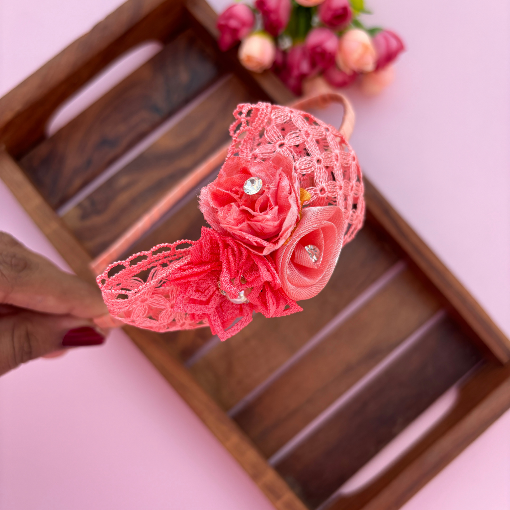 Bow Double Rose Headband