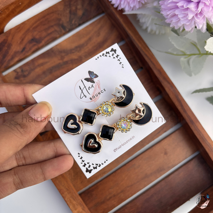 Midnight Elegance Hair Clip Set