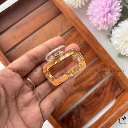 Marble Finish Square Hair Claw - Medium