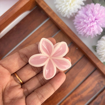 🌸 Dual Colour Blossom Hair Claw – Small