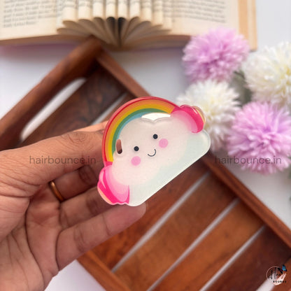 Happy Rainbow Hair Claw - Medium