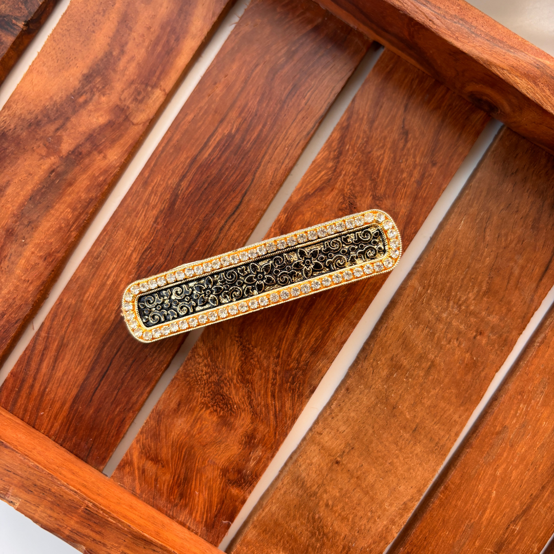 Antique Crystal Border Hair Clip