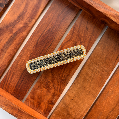 Antique Crystal Border Hair Clip