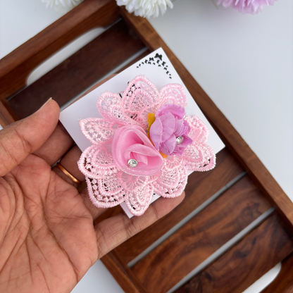 Vintage Lace Rose Clip