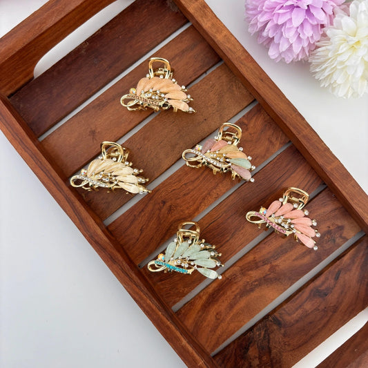 Premium Metal Knot Leaf Hair Claw - Medium