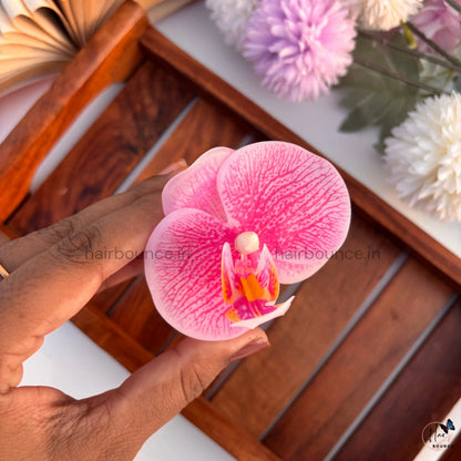 Velvet Orchid Bloom Hair Claw - Medium
