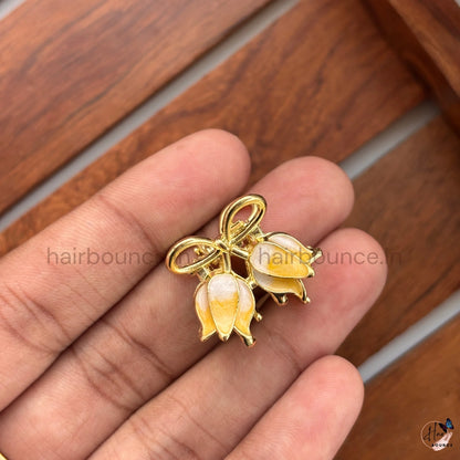 Tulip Bow Metal Hair Claw - Mini