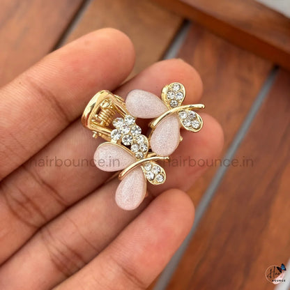 Crystal Butterfly Garden Mini Hair Claw Clips – Pack of 6