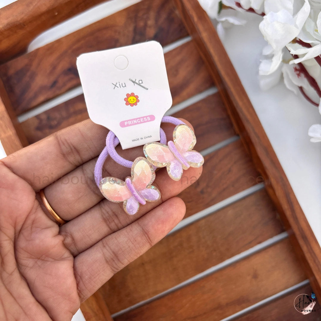 Sparkle Charm Ponytail Rubber Bands for Girls