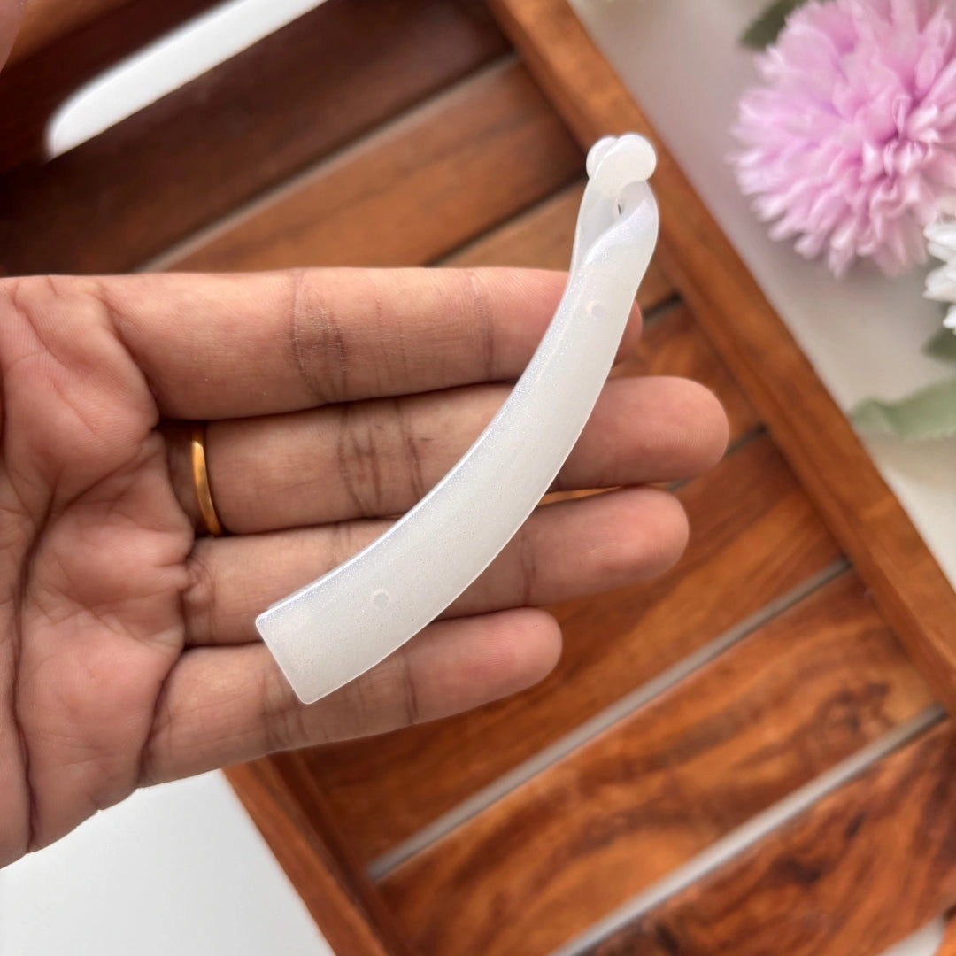 Glossy Pastel Curve Banana Clip - Medium