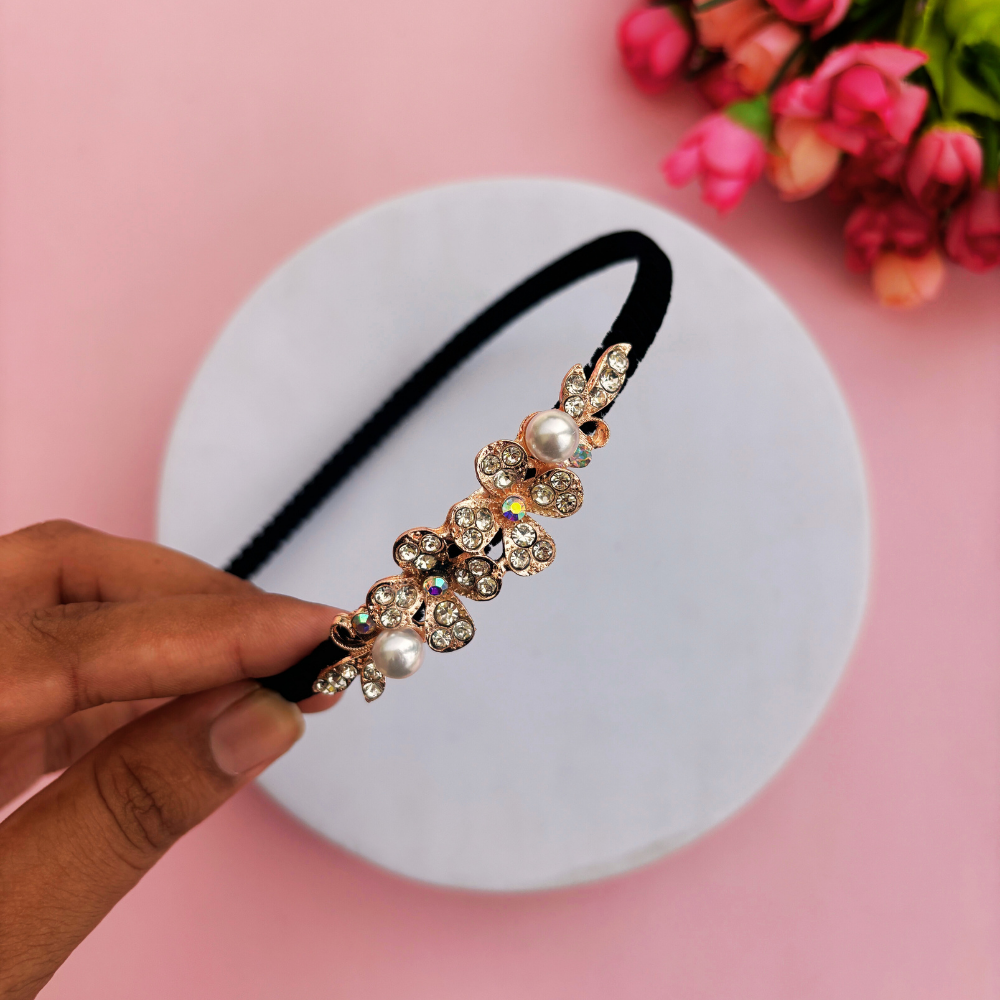 Four Petal Flower Stone Headband