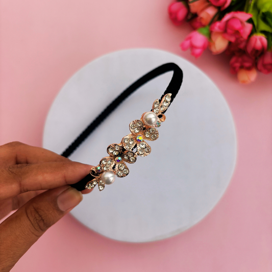 Four Petal Flower Stone Headband