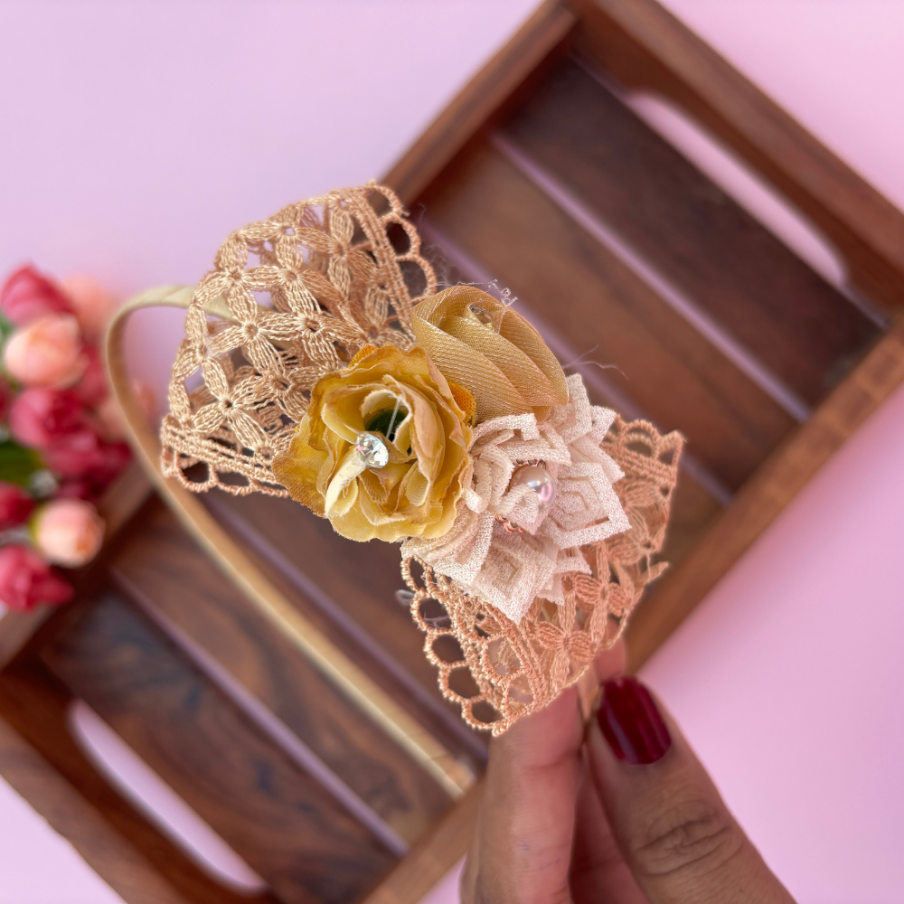 Bow Double Rose Headband