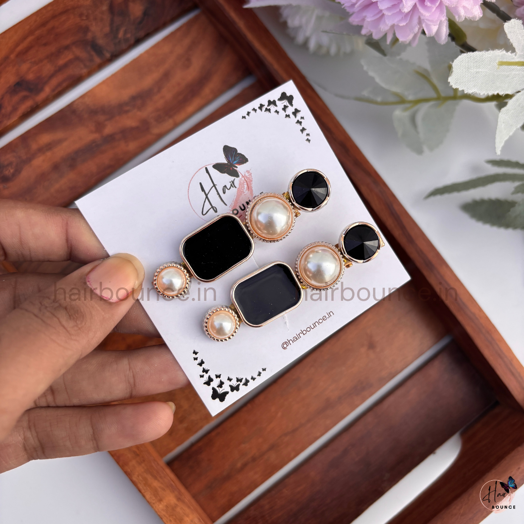 Midnight Elegance Hair Clip Set