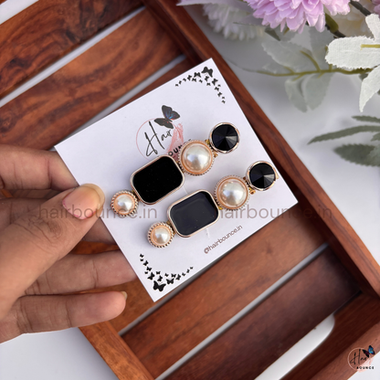 Midnight Elegance Hair Clip Set
