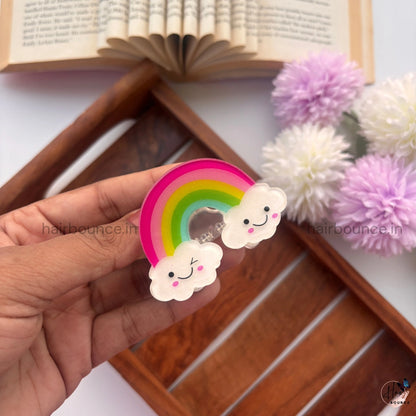 Happy Rainbow Hair Claw - Medium