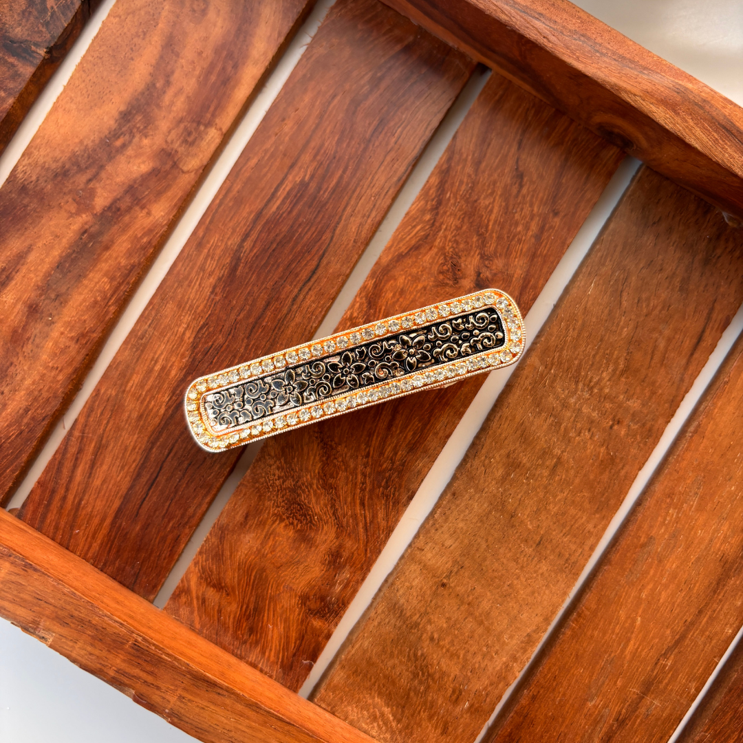 Antique Crystal Border Hair Clip